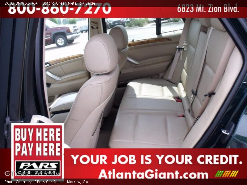 Oxford Green Metallic / Beige 2003 BMW X5 4.4i