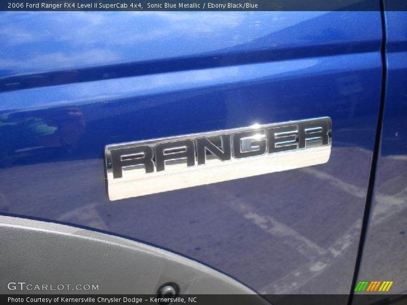 Sonic Blue Metallic / Ebony Black/Blue 2006 Ford Ranger FX4 Level II SuperCab 4x4