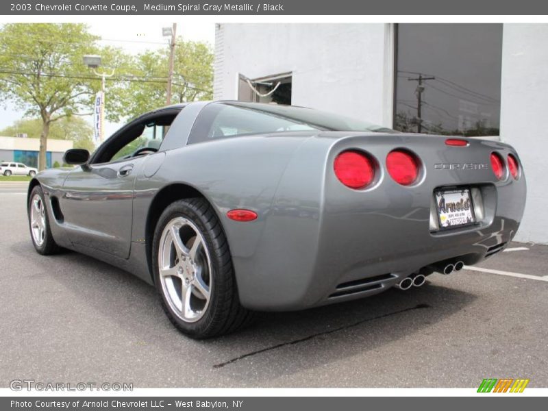Medium Spiral Gray Metallic / Black 2003 Chevrolet Corvette Coupe