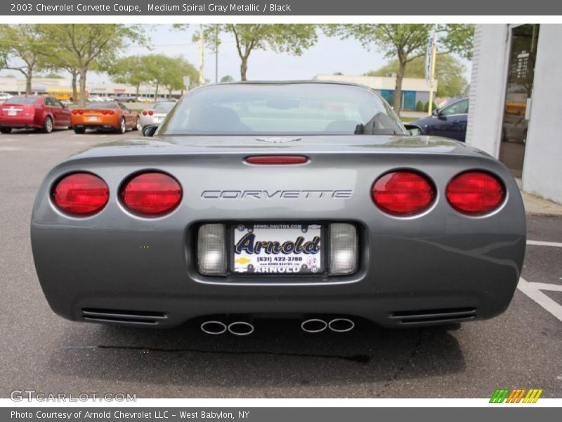 Medium Spiral Gray Metallic / Black 2003 Chevrolet Corvette Coupe