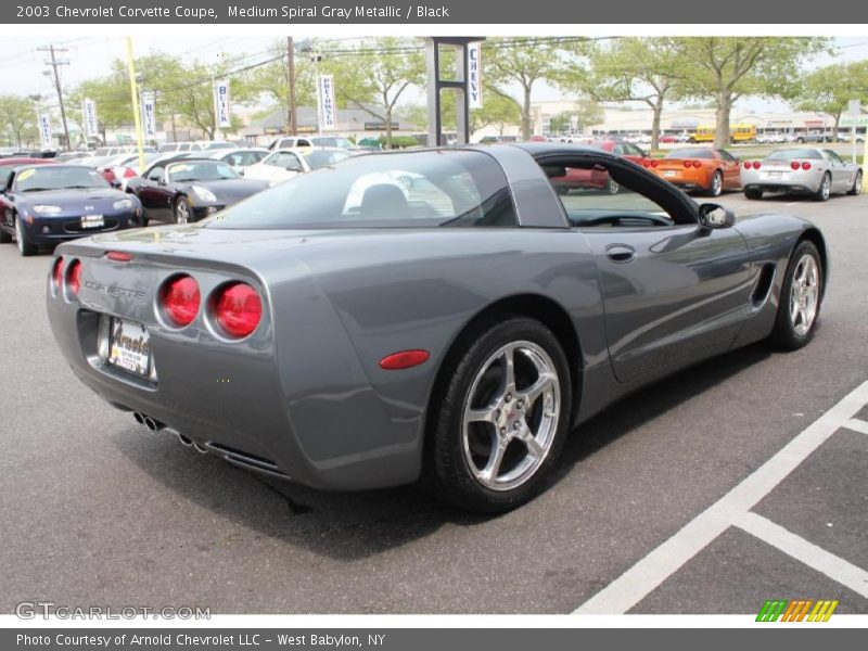 Medium Spiral Gray Metallic / Black 2003 Chevrolet Corvette Coupe