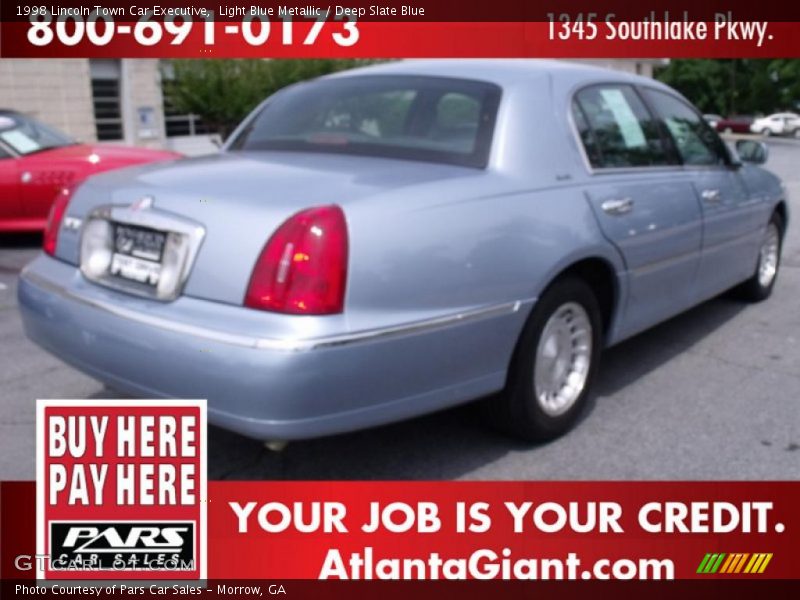 Light Blue Metallic / Deep Slate Blue 1998 Lincoln Town Car Executive