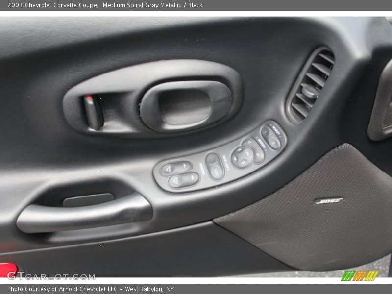 Medium Spiral Gray Metallic / Black 2003 Chevrolet Corvette Coupe