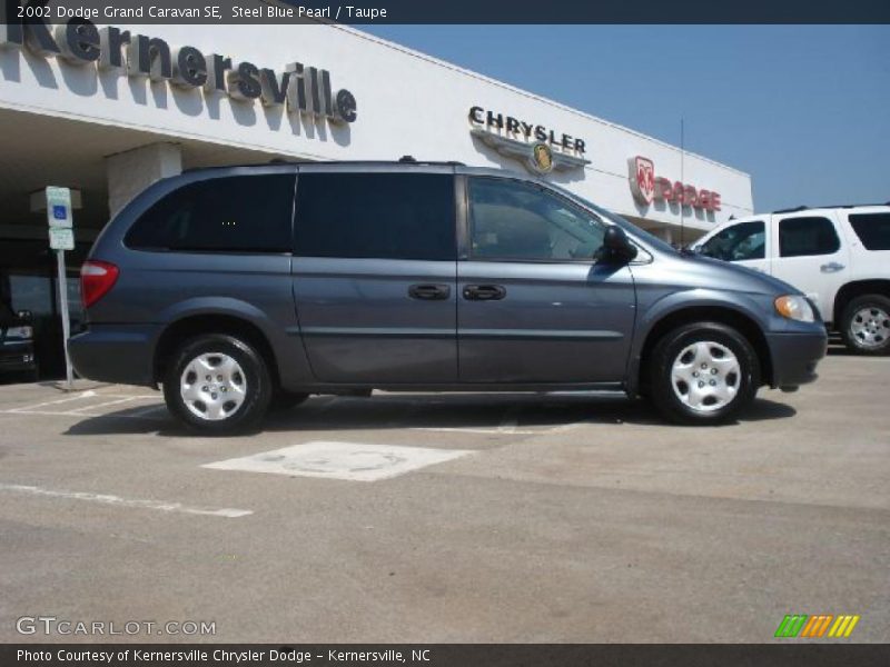 Steel Blue Pearl / Taupe 2002 Dodge Grand Caravan SE
