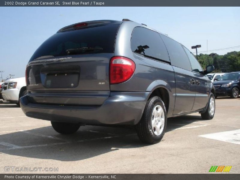 Steel Blue Pearl / Taupe 2002 Dodge Grand Caravan SE