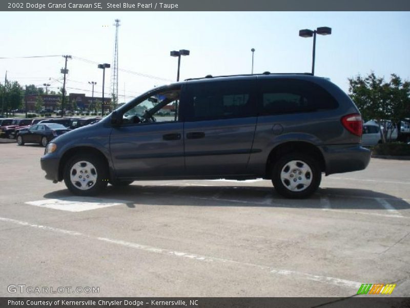 Steel Blue Pearl / Taupe 2002 Dodge Grand Caravan SE