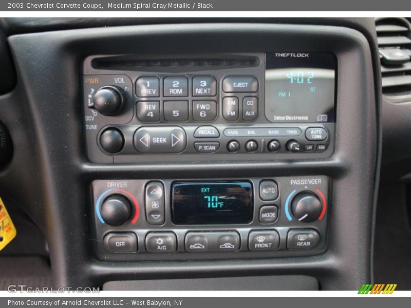Controls of 2003 Corvette Coupe