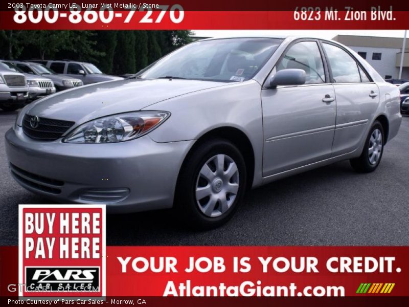Lunar Mist Metallic / Stone 2003 Toyota Camry LE