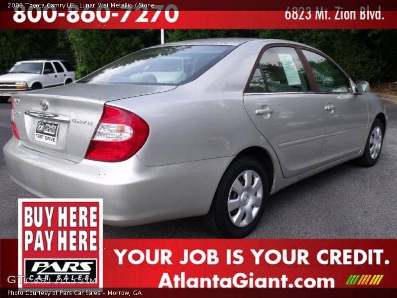Lunar Mist Metallic / Stone 2003 Toyota Camry LE