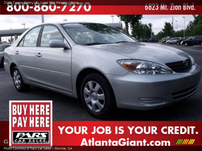 Lunar Mist Metallic / Stone 2003 Toyota Camry LE