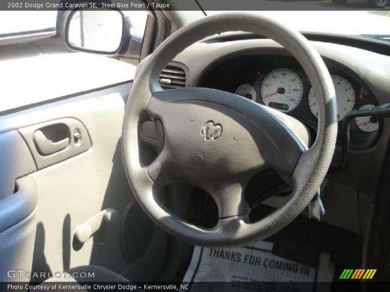 Steel Blue Pearl / Taupe 2002 Dodge Grand Caravan SE