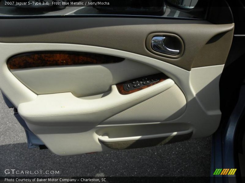 Frost Blue Metallic / Ivory/Mocha 2007 Jaguar S-Type 3.0