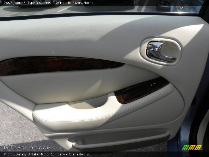 Frost Blue Metallic / Ivory/Mocha 2007 Jaguar S-Type 3.0