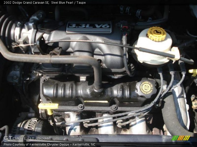 Steel Blue Pearl / Taupe 2002 Dodge Grand Caravan SE