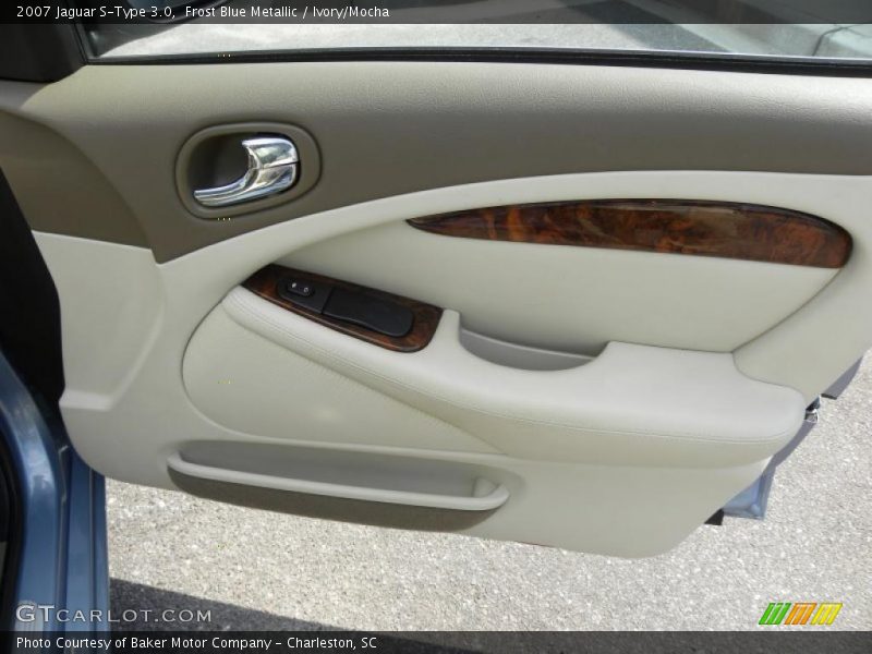 Frost Blue Metallic / Ivory/Mocha 2007 Jaguar S-Type 3.0