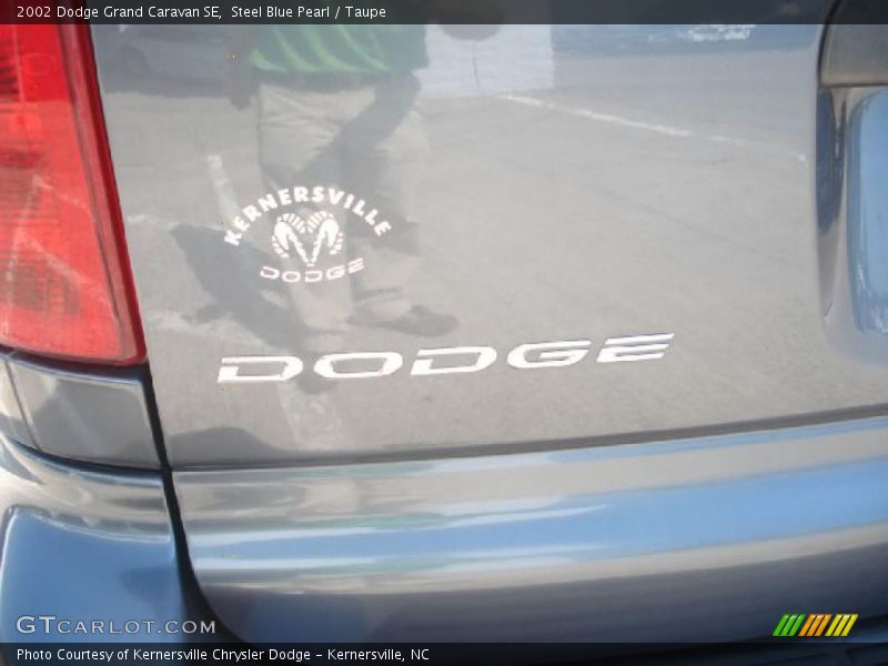 Steel Blue Pearl / Taupe 2002 Dodge Grand Caravan SE