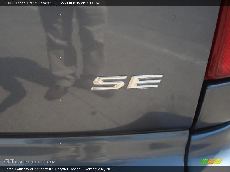 Steel Blue Pearl / Taupe 2002 Dodge Grand Caravan SE