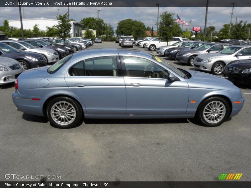 Frost Blue Metallic / Ivory/Mocha 2007 Jaguar S-Type 3.0