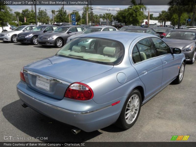 Frost Blue Metallic / Ivory/Mocha 2007 Jaguar S-Type 3.0