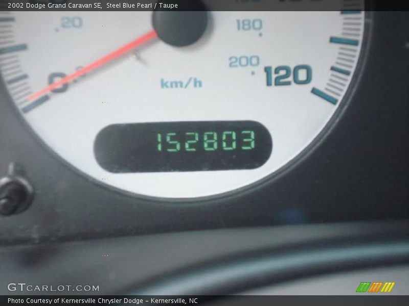 Steel Blue Pearl / Taupe 2002 Dodge Grand Caravan SE