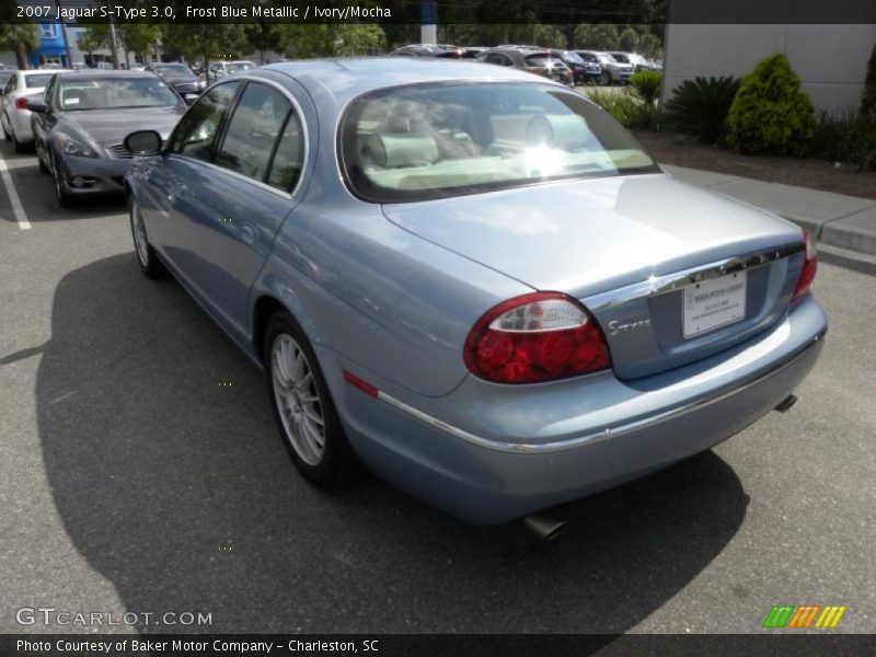 Frost Blue Metallic / Ivory/Mocha 2007 Jaguar S-Type 3.0