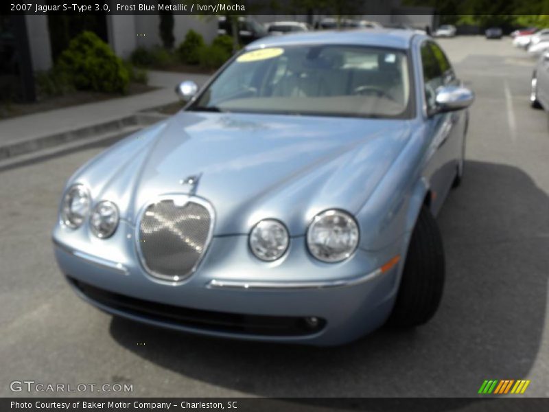Frost Blue Metallic / Ivory/Mocha 2007 Jaguar S-Type 3.0
