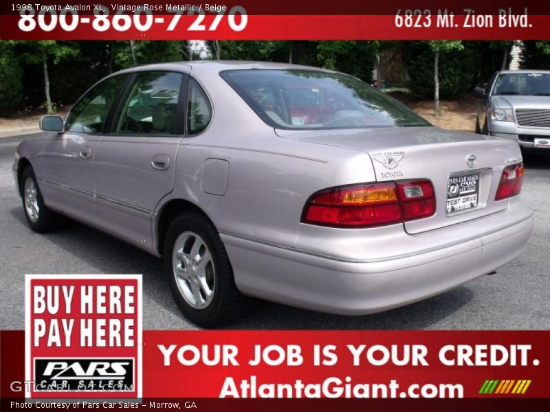 Vintage Rose Metallic / Beige 1998 Toyota Avalon XL