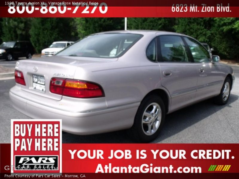 Vintage Rose Metallic / Beige 1998 Toyota Avalon XL