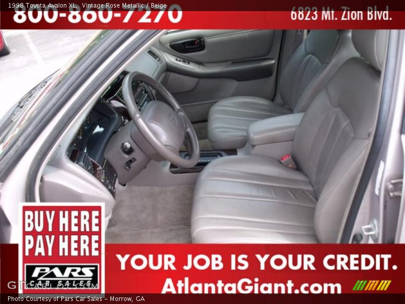 Vintage Rose Metallic / Beige 1998 Toyota Avalon XL