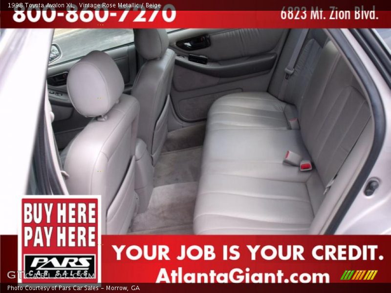 Vintage Rose Metallic / Beige 1998 Toyota Avalon XL