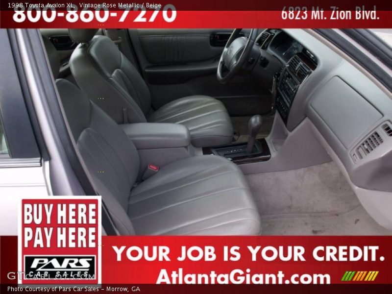 Vintage Rose Metallic / Beige 1998 Toyota Avalon XL
