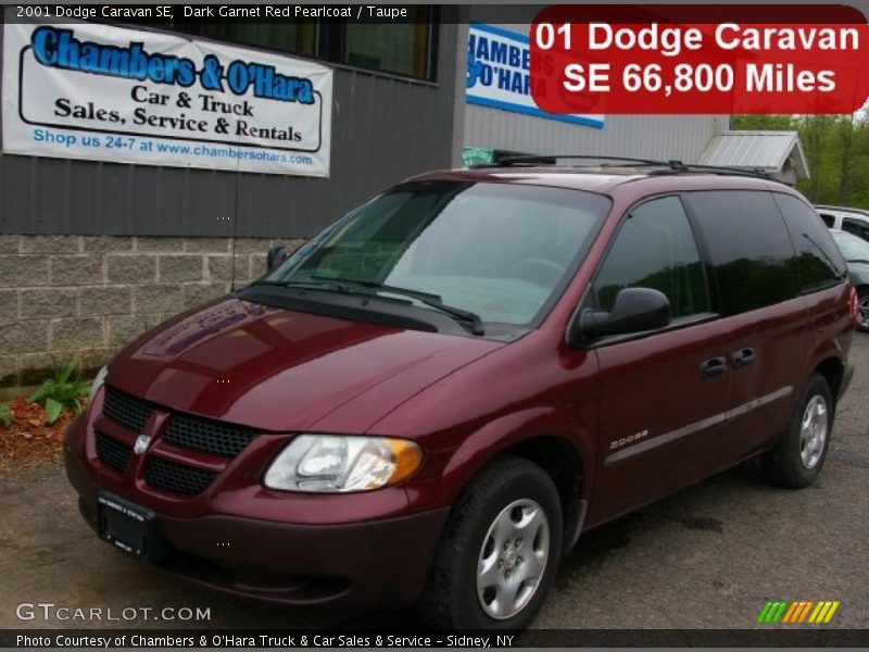 Dark Garnet Red Pearlcoat / Taupe 2001 Dodge Caravan SE