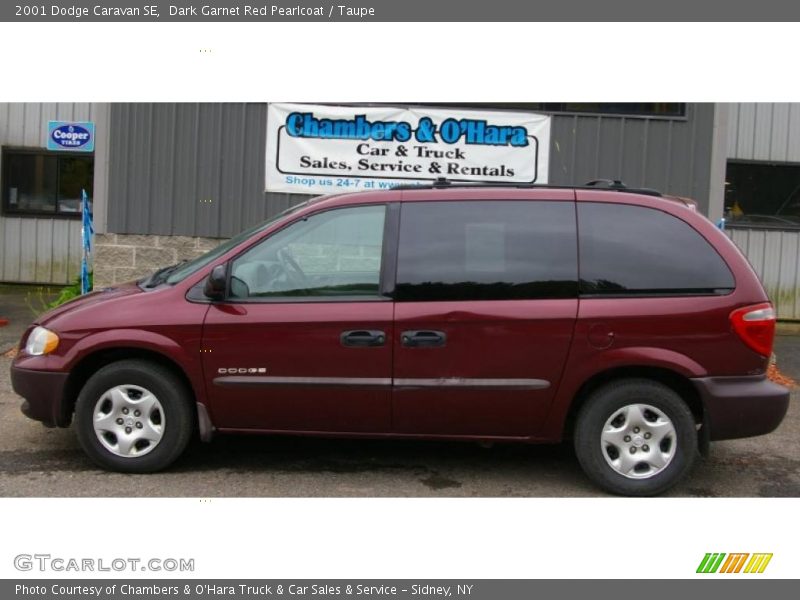 Dark Garnet Red Pearlcoat / Taupe 2001 Dodge Caravan SE