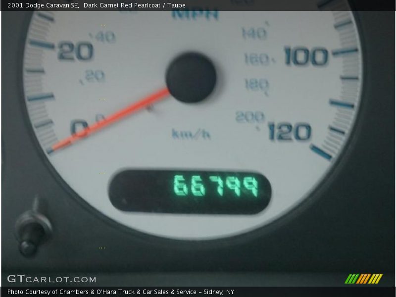 Dark Garnet Red Pearlcoat / Taupe 2001 Dodge Caravan SE