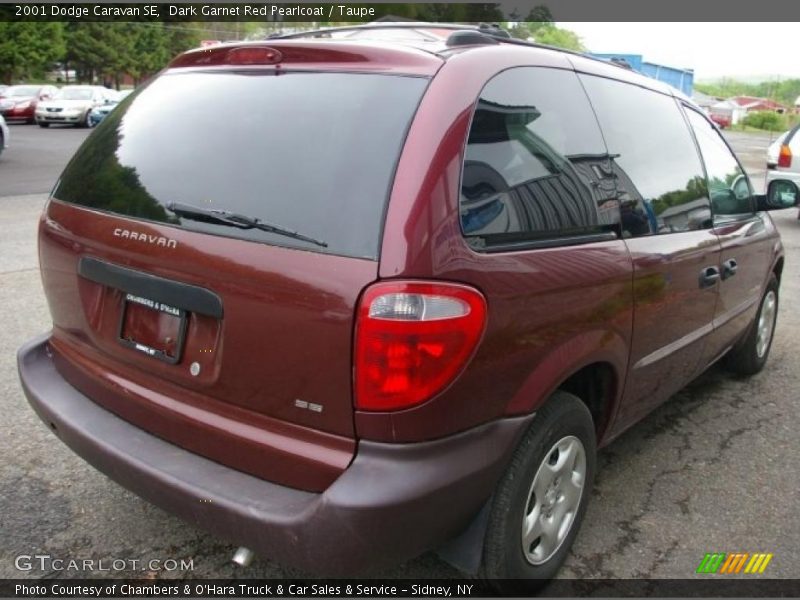 Dark Garnet Red Pearlcoat / Taupe 2001 Dodge Caravan SE