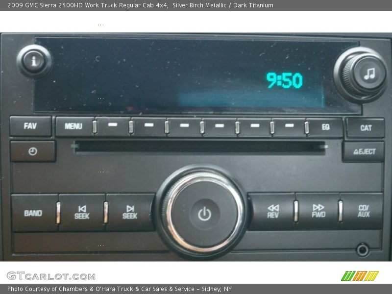 Silver Birch Metallic / Dark Titanium 2009 GMC Sierra 2500HD Work Truck Regular Cab 4x4