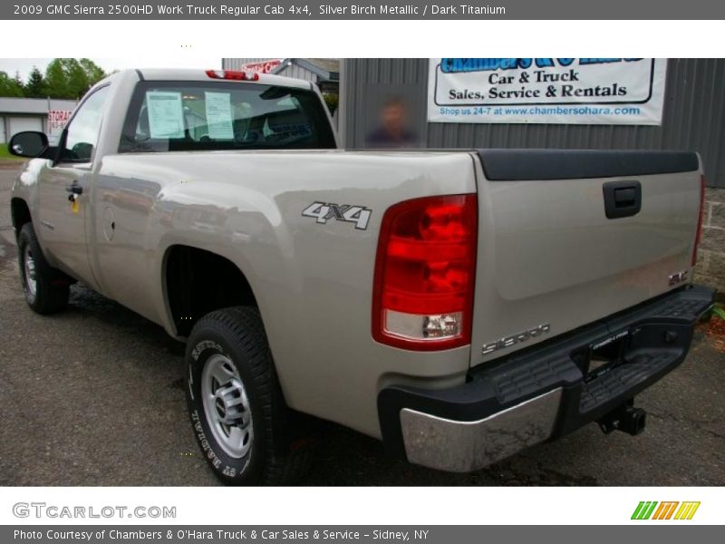 Silver Birch Metallic / Dark Titanium 2009 GMC Sierra 2500HD Work Truck Regular Cab 4x4