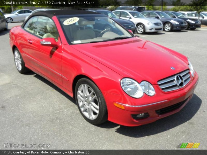 Mars Red / Stone 2008 Mercedes-Benz CLK 350 Cabriolet
