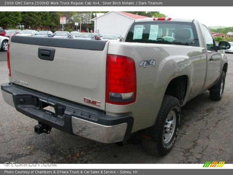 Silver Birch Metallic / Dark Titanium 2009 GMC Sierra 2500HD Work Truck Regular Cab 4x4
