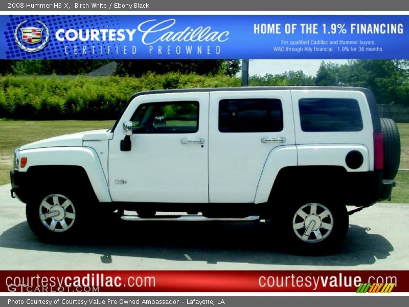 Birch White / Ebony Black 2008 Hummer H3 X