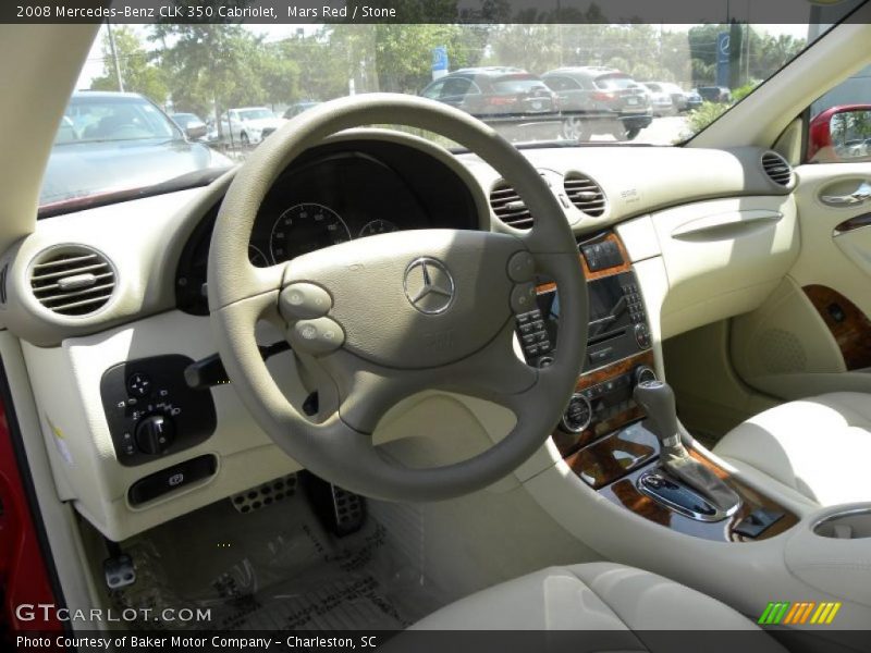 Mars Red / Stone 2008 Mercedes-Benz CLK 350 Cabriolet