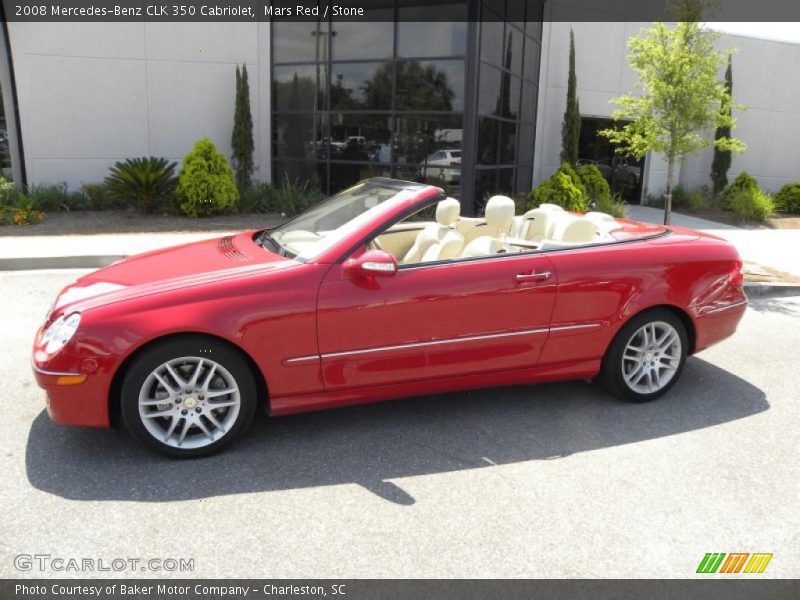 Mars Red / Stone 2008 Mercedes-Benz CLK 350 Cabriolet