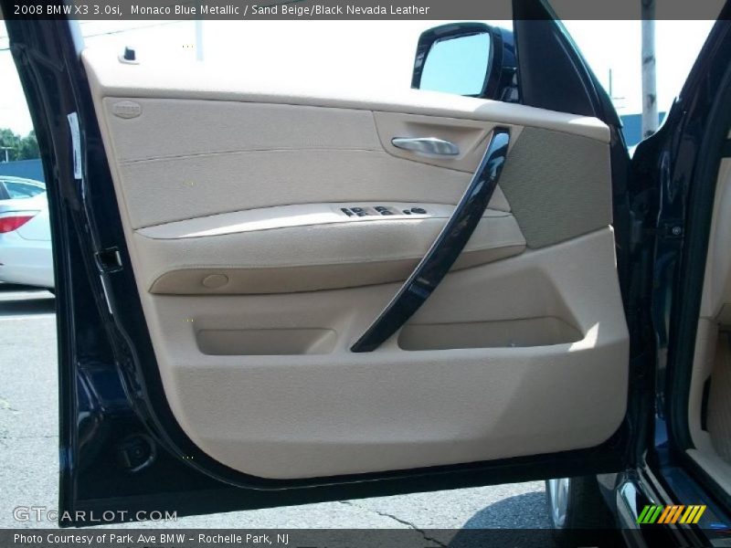 Monaco Blue Metallic / Sand Beige/Black Nevada Leather 2008 BMW X3 3.0si