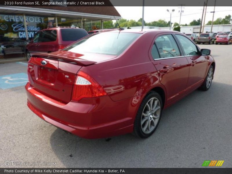 Sangria Red Metallic / Charcoal Black 2010 Ford Fusion SE