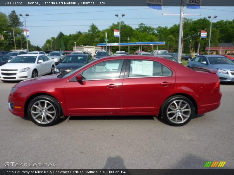 Sangria Red Metallic / Charcoal Black 2010 Ford Fusion SE