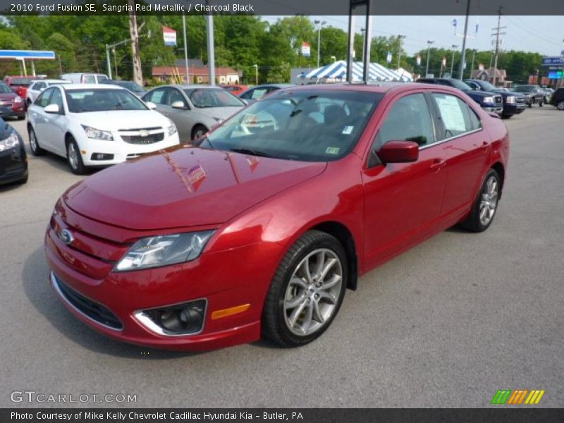 Sangria Red Metallic / Charcoal Black 2010 Ford Fusion SE