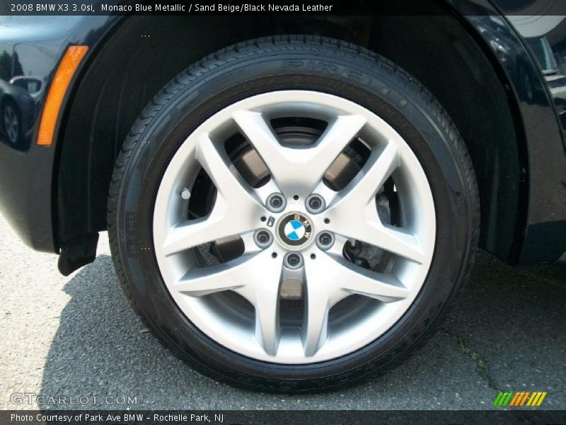 Monaco Blue Metallic / Sand Beige/Black Nevada Leather 2008 BMW X3 3.0si