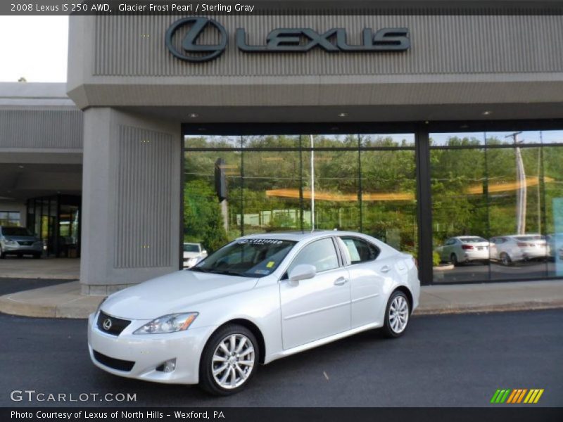 Glacier Frost Pearl / Sterling Gray 2008 Lexus IS 250 AWD