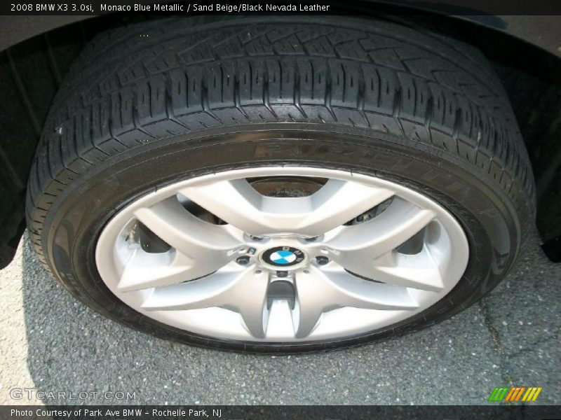 Monaco Blue Metallic / Sand Beige/Black Nevada Leather 2008 BMW X3 3.0si