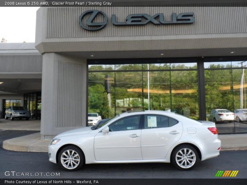 Glacier Frost Pearl / Sterling Gray 2008 Lexus IS 250 AWD